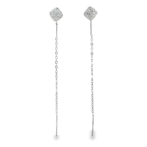 Cercei lungi din Argint Cubic Zirconia Manon
