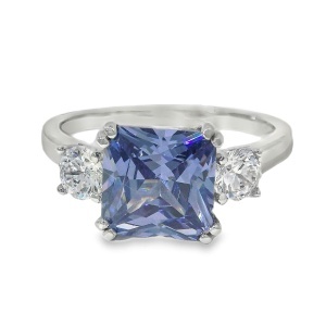 Inel Argint Cubic Zirconia Albastru-Tanzanit Alessia