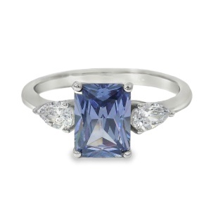 Inel Argint Cubic Zirconia Albastru-Tanzanit Julia