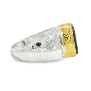 Inel Argint Peridot Brut Kajal - Img 2
