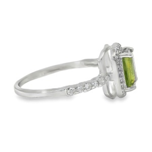 Inel Argint Peridot si Cubic Zirconia Achara - Img 2