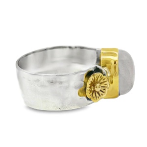 Inel Argint Quartz Roz Kamini - Img 2