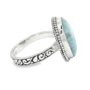 Inel Argint realizat manual Larimar Asiah - Img 2