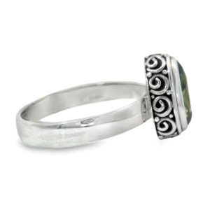 Inel Argint realizat manual Peridot Gracia - Img 2