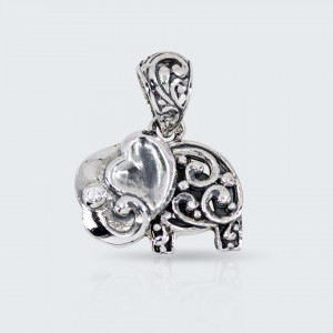 Pandantiv Indian Elephant White