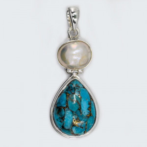 Set Argint Blue Copper Turquoise Perla Ifrith - Img 4