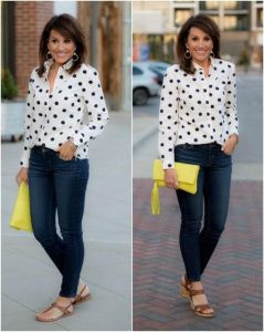 4.2. Tinute casual dama peste 40 de ani - Blugi si bluza 2