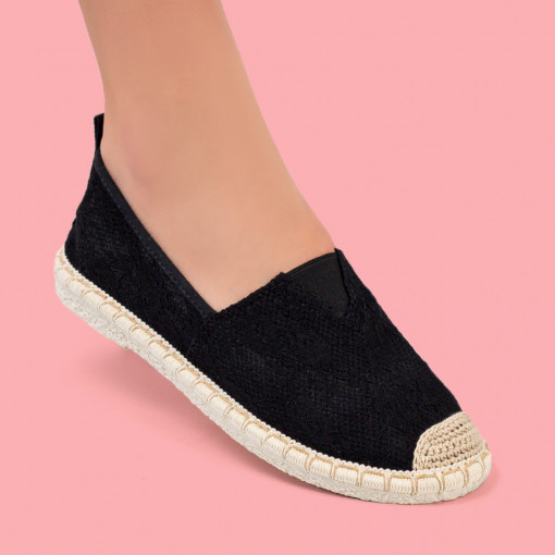 Pantofi dama, Espadrile dama negre MDL04836 - modlet.ro