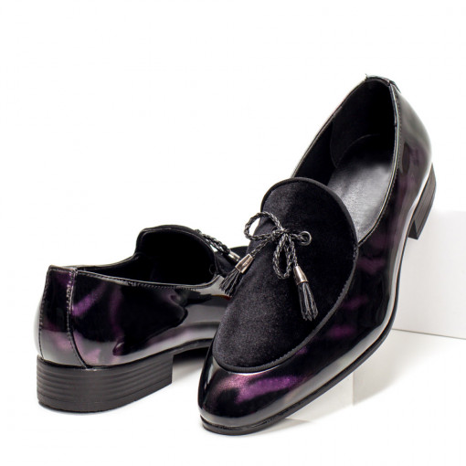 Barbati - Trendy, Pantofi barbati eleganti mov MDL05397 - modlet.ro