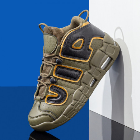 Pantofi sport barbati khaki cu negru MDL07845