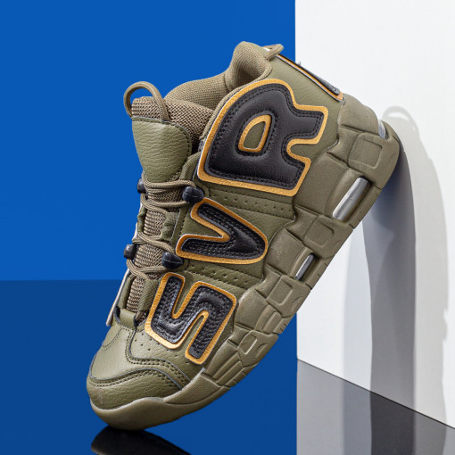 Pantofi sport barbati khaki cu negru MDL07847