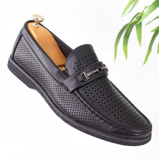 Mocasini negri barbati MDL00498