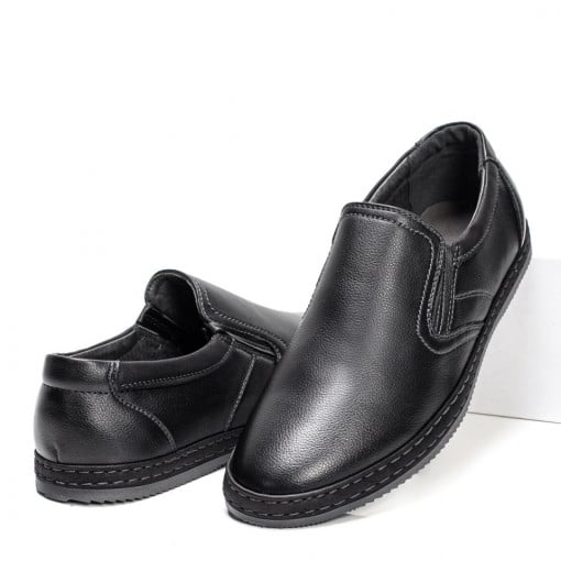 Pantofi casual clasici barbati, Pantofi casual barbati negri MDL06074 - modlet.ro
