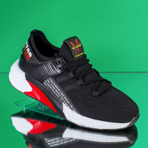 Pantofi sport negri barbati din textil MDL00479