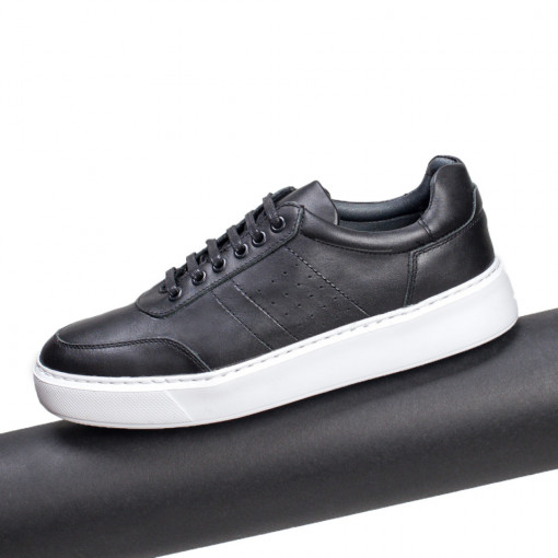Pantofi casual barbati negri din Piele naturala MDL03665