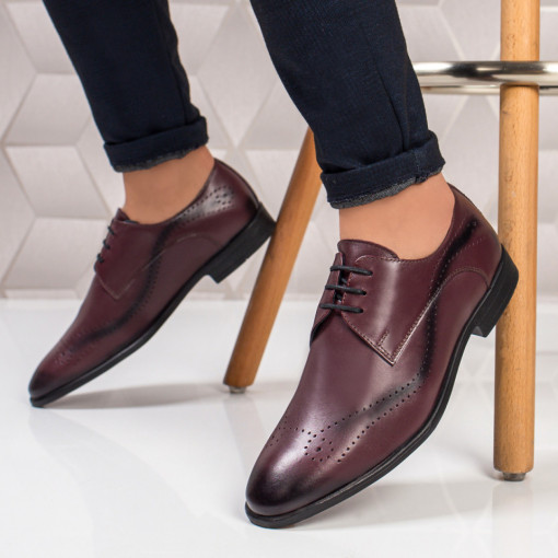 Pantofi eleganti barbati visinii din Piele naturala MDL03588