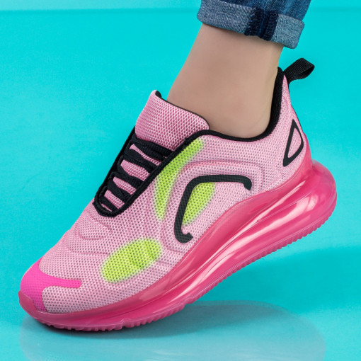 Pantofi sport dama roz din textil MDL00069