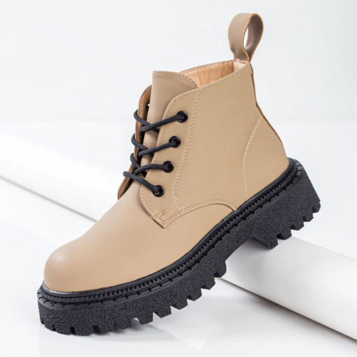 Bocanci dama khaki cu talpa groasa MDL02168