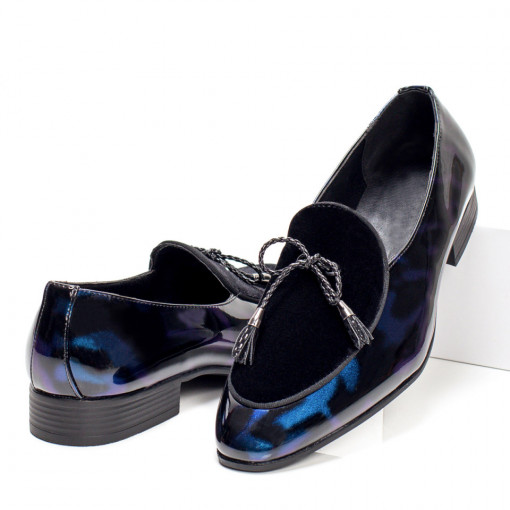 Pantofi barbati, Pantofi barbati eleganti albastri MDL05397 - modlet.ro
