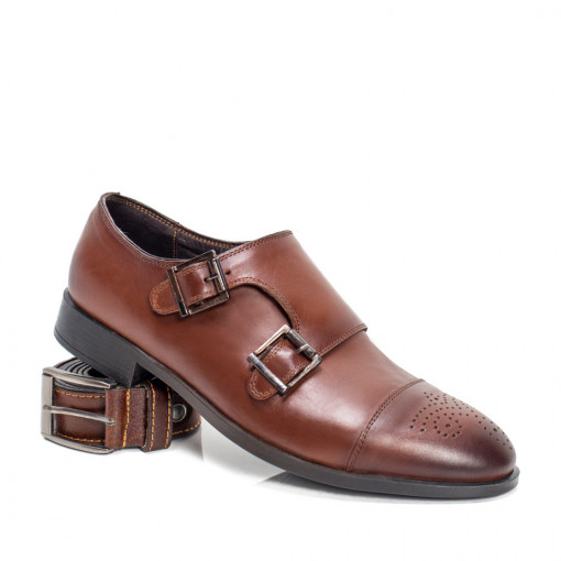 Pantofi eleganti barbati maro din Piele naturala MDL03675