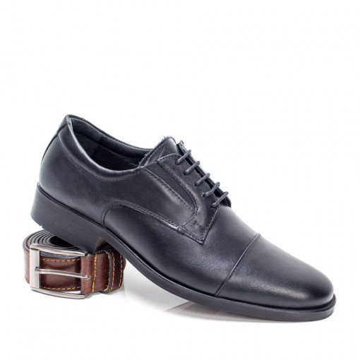 Pantofi eleganti clasici barbati, Pantofi eleganti barbati negri din Piele naturala MDL03708 - modlet.ro