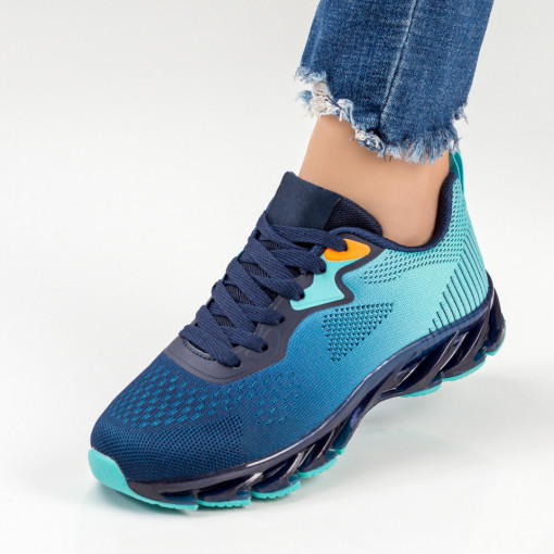 Oferta zilei, Pantofi sport dama albastri din material textil MDL03070 - modlet.ro