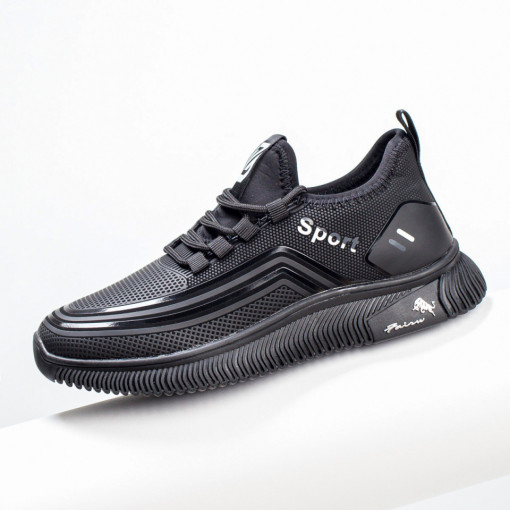 Pantofi sport negri cu alb barbati MDL03073