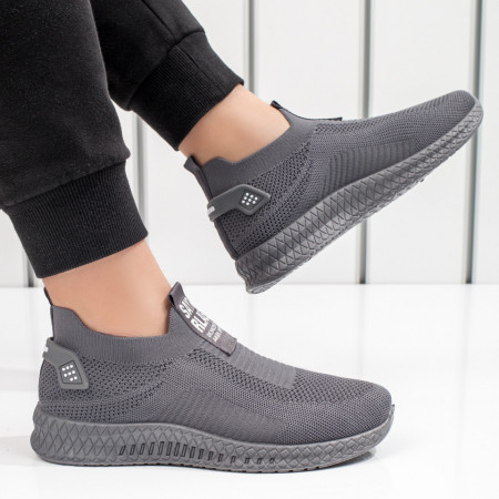 Espadrile sport barbati din material textil gri MDL05099