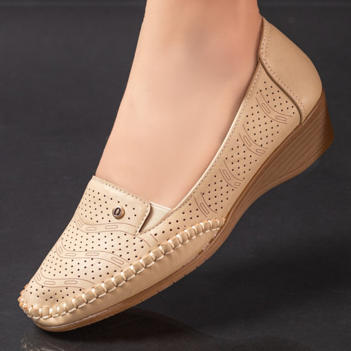 Pantofi casual dama bej MDL06596