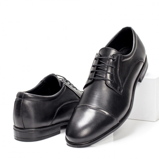 Pantofi eleganti clasici barbati, Pantofi eleganti negri barbati din Piele naturala MDL033916 - modlet.ro