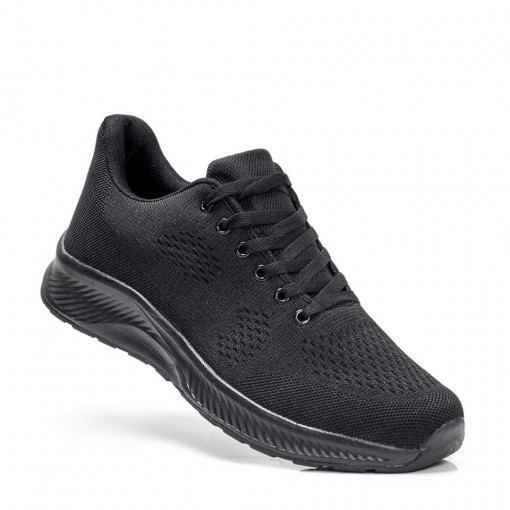 Adidasi barbati, Pantofi sport negri material textil MDL06188 - modlet.ro