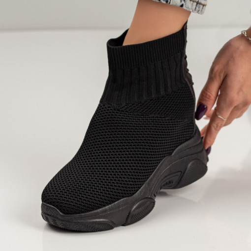 Sneackers trendy dama, Sneakers dama negri cu platforma interioara MDL03394 - modlet.ro