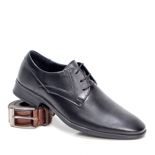 Pantofi eleganti clasici barbati, Pantofi eleganti negri barbati din Piele MDL05212 - modlet.ro