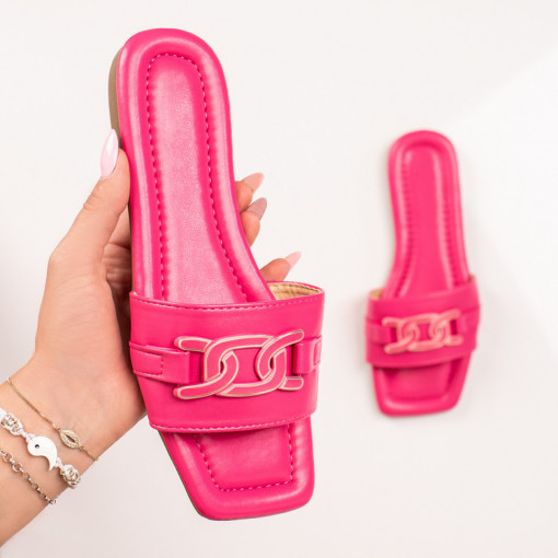 Papuci casual roz inchis dama cu talpa joasa MDL05493