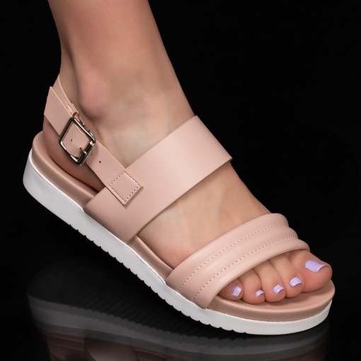 Sandale cu platforma, Sandale dama cu talpa groasa roz MDL04996 - modlet.ro