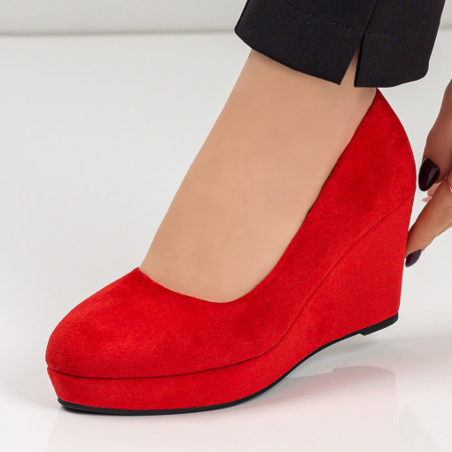 Pantofi dama cu platforma rosii MDL03310