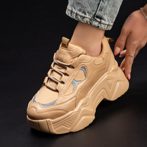 Sneakers dama khaki MDL03143