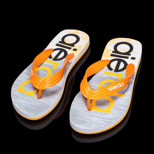 Papuci de plaja barbati portocalii MDL05305
