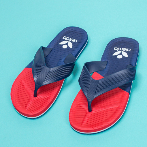 Papuci de plaja rosu cu albastru inchis barbati MDL05316