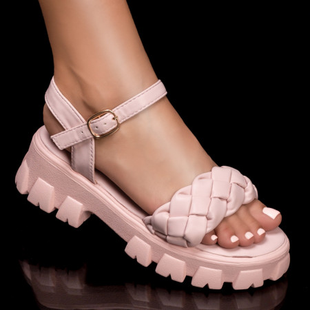 Sandale dama roz cu talpa groasa MDL05238