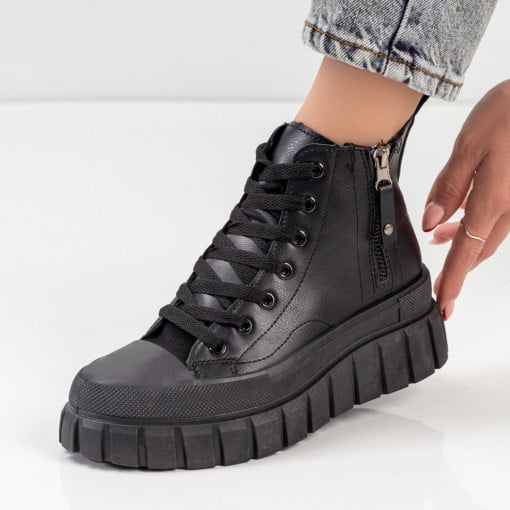 Sneackers trendy dama, Sneakers dama negri cu talpa groasa MDL03124 - modlet.ro
