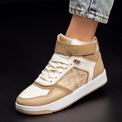 Sneackers trendy dama, Sneakers khaki dama MDL03230 - modlet.ro