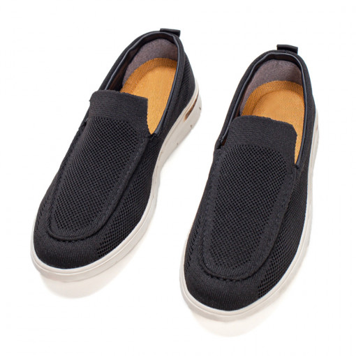 Espadrile negre barbati din material textil MDL05261