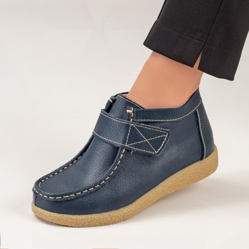 Pantofi casual dama albastri cu scai MDL03100