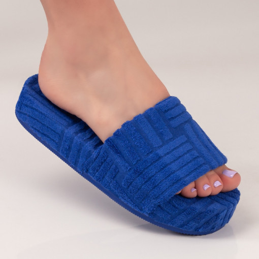 Papuci dama albastri cu talpa groasa MDL04462