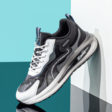 Pantofi sport barbati negri cu alb MDL07859