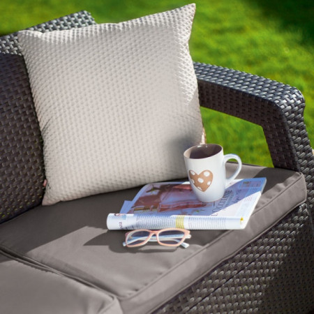 Set mobilier gradina fara masa maro Keter Corfu Rest - Img 2