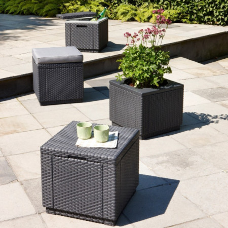 Cutie depozitare patrata graphite Keter Ice Cube - Img 4