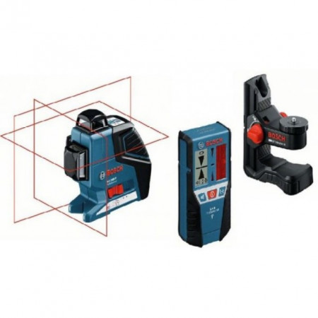 Nivela laser linii Bosch GLL 3-80 P + BM 1 + LR 2