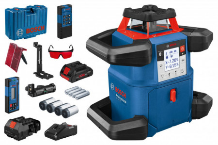 Nivela laser rotativa orizontal/vertical+Receptor si telecom., Bosch GRL 600 CHV - Img 2